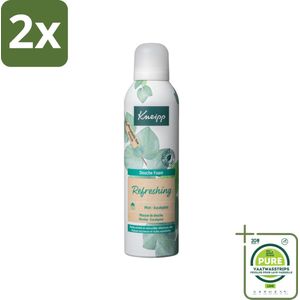 Kneipp - Douchefoam - Mint & Eucalyptus - Vegan - 200 ml - Voordeelverpakking - 2 stuks - Douchefoam - Mint en eucalyptus