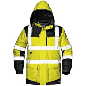 SIR SAFETY REGIMENTAL SPLIT Hi Vis Reflecterend 3-in-1 Werkjas HEREN Veiligheidsjas Geel Zwart - Waterdicht - Winddicht - Afneembare Mouwen