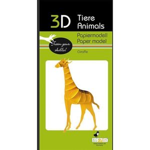 3D puzzel en/ of bouwpakket giraffe van hout