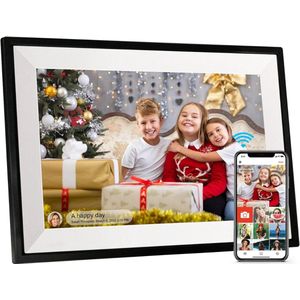 DailySupplies® Digitale Fotolijst met Wifi - Fotolijsten - Frameo App - HD Kwaliteit - Wit + Zwart