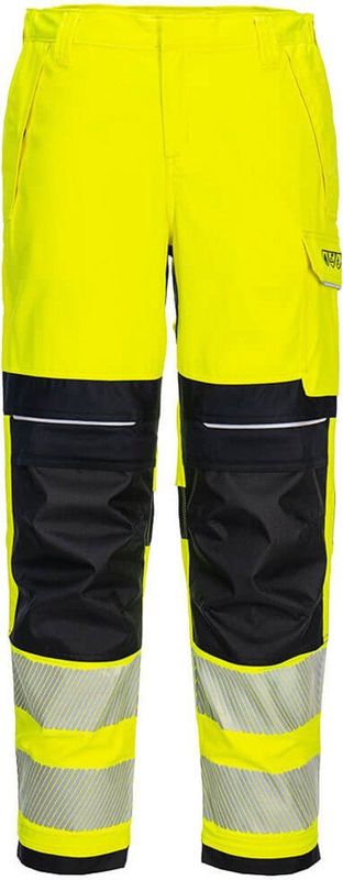Portwest - PW3 Vlamvertragende Modaflame Hi-Vis Werkbroek - Geel/Zwart