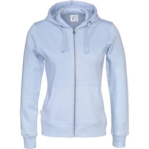 Cottover HOODIE FULL ZIP LADY - GOTS GECERTIFICEERD 141009 - Lichtblauw - XS