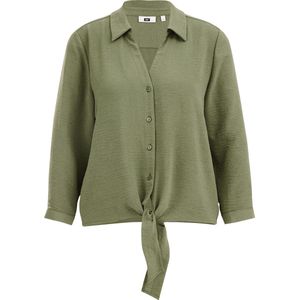 WE Fashion Dames blouse met knoopdetail