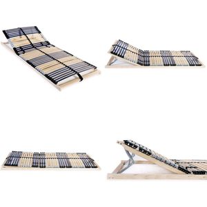 vidaXL Lattenbodem met 42 latten 7 zones 70x200 cm - Bedbodem - Bedbodems - Lattenbodem - Lattenbodems