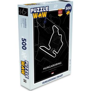 Puzzel F1 - Hongarije - Auto - Racebaan - Hungaroring - Zwart - Legpuzzel - Puzzel 500 stukjes