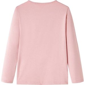 Kindershirt lange mouwen - Lichtroze - Maat 116