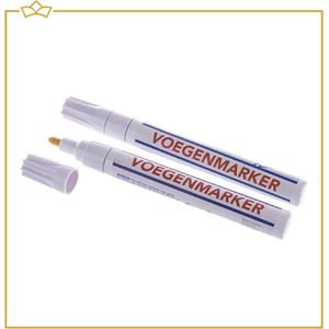 ATTREZZO® set van 2 Voegenstift - Voor witte Voegen -Voegstift - Voegenmarker - Voegmarker