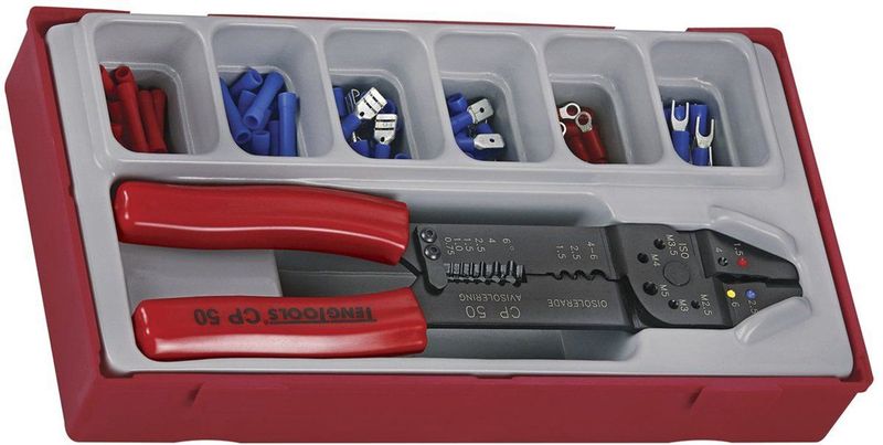 Teng - CP50 - Krimpgereedschap - Inclusief Klemmen en Connectoren - 121 Stuk