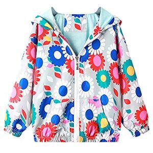 Hooded Kinderen Windjack Waterdicht voor Meisjes 1-7 Jaar