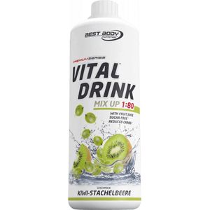 Best Body Nutrition Low Carb Vital Drink - 1000 ml - Kiwi Gooseberry