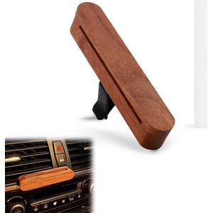 Car Air Freshener, High Quality Walnut Wood, Elegant Car Fragrance Dispenser for Driving Fun and Well-Being, Car Accessories Interior Fan Diffuser