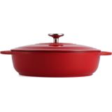 BK Bourgogne Lage Braadpan -  28 cm - Chili Red