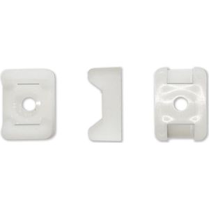 Kortpack - Schroefzadels voor Tyraps t/m 4.8mm breed - Met 3.8mm Schroefgat - Wit - 100 stuks - (099.8940)