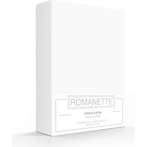 Romanette Hoeslaken - Flanel 90 x 200 cm - Wit