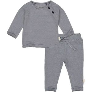 Levv Baby jongens setje overslag shirt en broek marine streepje maat 56
