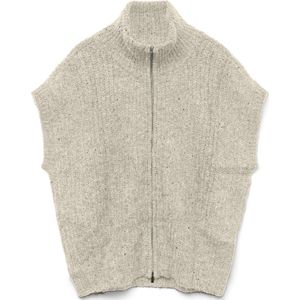 Vero Moda - Vmsalty Highneck Zipper - Gilet - Birch/w Neps