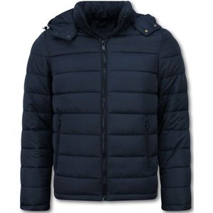 Heren Jack met Capuchon - Slim Fit - Tussenjas Heren - 8210 - Blauw