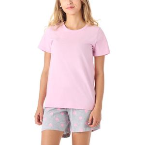 Merry Style Dames Pyjama - Korte mouwen - Korte broek - Katoen - MS-MS10-265-PJ - Roze Hart - 164
