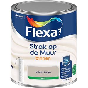 Flexa - Strak op de Muur Binnen Muurverf Mat - Urban Taupe - Creations - Mengverf - 1 L