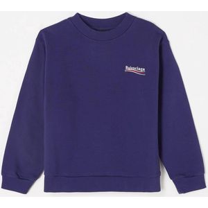 Balenciaga Campaign sweater met logoborduring - Blauw/Paars - Maat 116