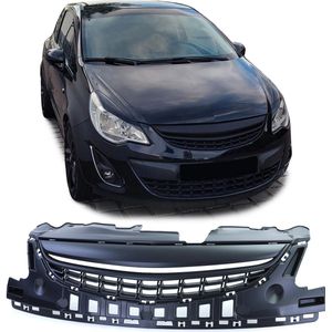 Passend Voor Opel Corsa D Embleemloze Sport Grill Zwart 2011 t/m 2014