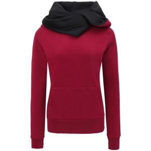 Forplay Pentagram Dames Trui met capuchon - bordeaux - XS