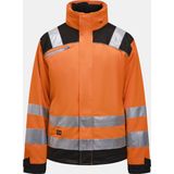 Jobman - 1347 Hi-Vis Winterjas - Oranje/Zwart - Slijtvast STAR Polyester - Gevoerd met Teddyfleece