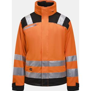 Jobman - 1347 Hi-Vis Winterjas - Oranje/Zwart - Slijtvast STAR Polyester - Gevoerd met Teddyfleece