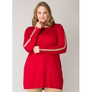 YESTA Hannie Tops - Hot Red/Camel - maat X-0(44)