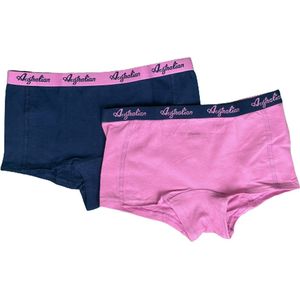 Australian Meisjes ondergoed boxers Blauw-Roze 2-Pack maat 134-140