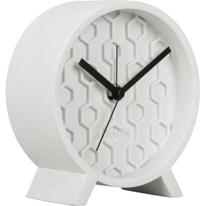 Alarmklok Honeycomb - Beton - Wit