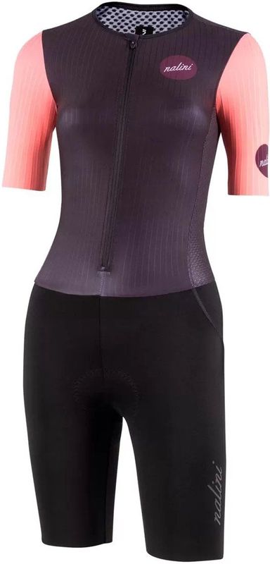 Nalini - Dames - Fietspak - Fietsbroek en Fietsshirt samen - Zomer - Snelpak - Triathlon - LADY FAST SUIT - BLACK - L
