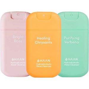 HAAN 3-Pack Mix Handspray Handverzorging Navulbaar 3x 30ml Purifying Verbena, Bright Rose & Healing Chrysants