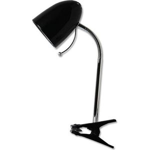 LED Klemlamp - Igia Wony - E27 Fitting - Flexibele Arm - Rond - Glans Zwart