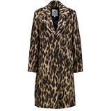 GARCIA - Halflange Mantel - Bruin - Wolblend - Oversized Kraag