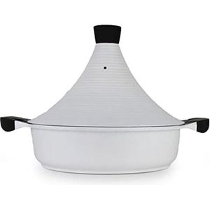 Hakal Aluminium Tajine inductie| Tagine Agadir | Geschikt voor 4-8 personen - Inductie - Wit