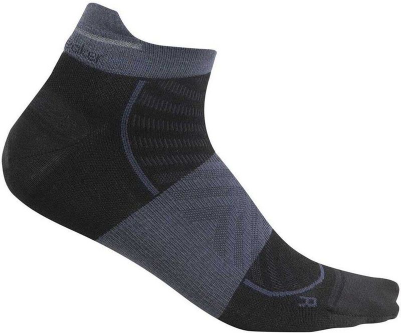 Icebreaker - Merino Run+ Ultralight Micro - Hardloopsokken - Black/Graphite