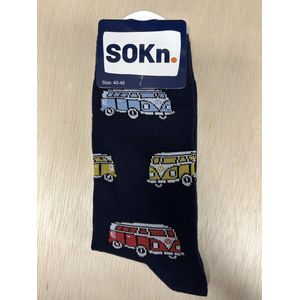 SOKn. trendy sokken *VW BUS-VAN-RETRO* (N) maat 40-46 (ook leuk om kado te geven !)