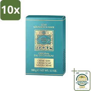 10 x 4711 - Echt Kölnisch Wasser - Créme Zeep - Original Eau De Cologne - 100 g - Grootverpakking - 4711 Echt Kölnisch Wasser - Crèmezeep - Eau De Cologne - Geur - Huidverzorging