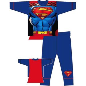 Superman pyjama met cape - rood / blauw - Super-Man pyama - maat 98