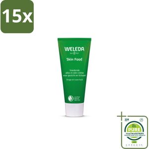 15 x WELEDA - Crème - Skin Food - Droge huid - 75 ml - Grootverpakking - Droge Huid - Voedende Crème - Natuurlijke Huidverzorging - Biologische Ingrediënten - Weleda