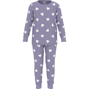 Petit Bateau Fluwelen kinderpyjama met hartjesprint