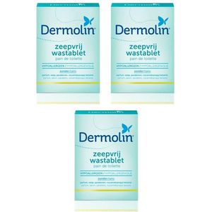 Dermolin - Wastablet - 3x100gr - Zeepvrij