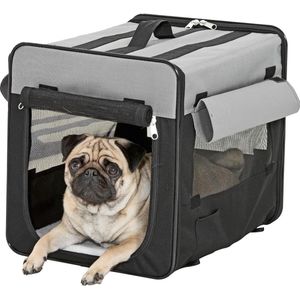 Flamingo Smart Top Plus - Transportkooi Honden - Transportkooi Smart Top Plus Zwart/grijs 109cm - 1st