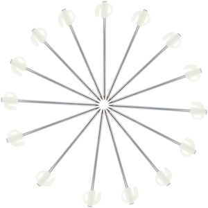 15 stuks lichtgevende tentharingen voor buiten - Stevige luifelharingen - Geschikt voor zeilen en luifels - Geschikt voor kamperen, wandelen, strand en gras - Stevige tentharingen met lichtgevende koppen - Beige, zilver