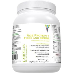 Rice Protein + Fibre and Herbs 500 g poeder