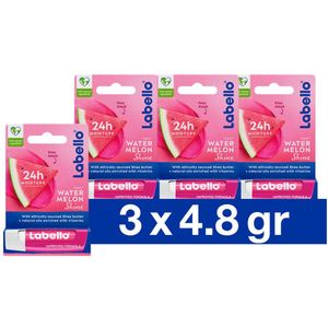 Labello Lippenbalsem Blister Watermelon Shine - 3 x 4.8 gr - Voordeelverpakking