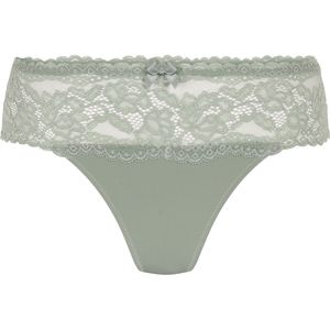 Hunkemöller Dames Lingerie Boxerstring Florence - Groen - maat XS