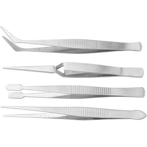 Inovra Plus - Roestvrijstalen Naaimachinepincet 4-delig - Flexibele Pincet voor Naaigereedschap - Ambachten - Kleding reparatie - Lang en Elleboogontwerp