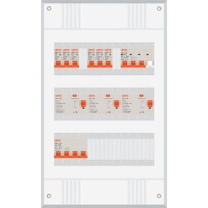3 fase groepenkast met 6 licht groepen en 1 krachtgroep